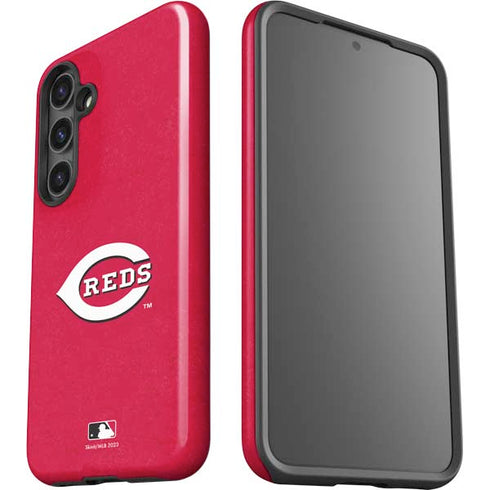MLB Cincinnati Reds - Solid Distressed Galaxy S24 Plus Impact Case